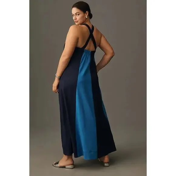 NWT Anthropologie Maeve Ami Linen Halter Maxi Dress, Size S - Picture 12 of 12